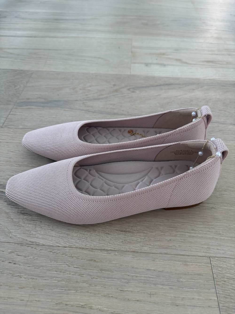 VIVAIA Mini Square-Toe Flats (Kathleen) - Blush Pink - Picture 3 of 7